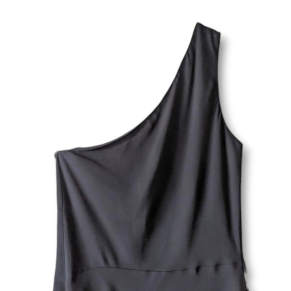 Amanda Uprichard One Shoulder Chiffon Aysymmetrical Layered Cocktail Dress Sz S - Picture 4 of 7